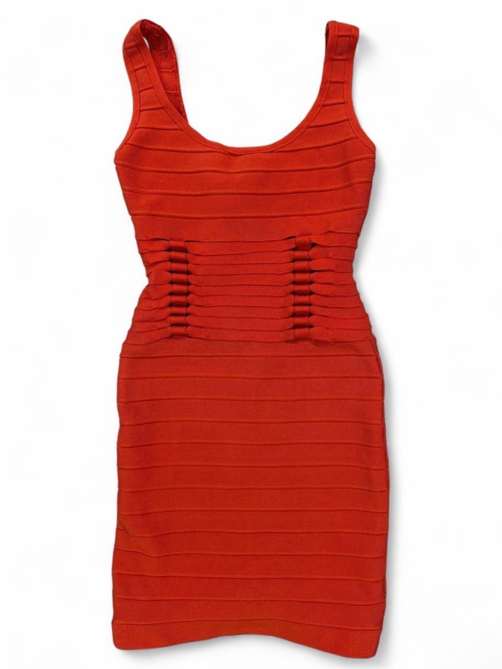 Herve Leger Vibrant Orange Bandage Knit